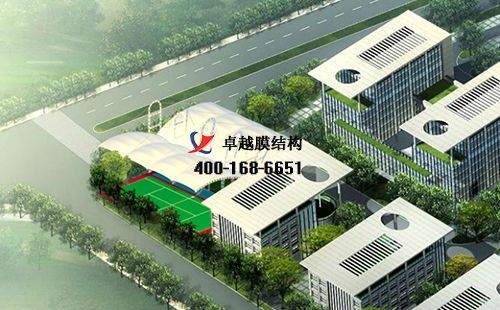 北屯膜結(jié)構(gòu)網(wǎng)球場門球場籃球場（新疆北屯青少年活動中心 ）設(shè)計(jì)施工安裝案例