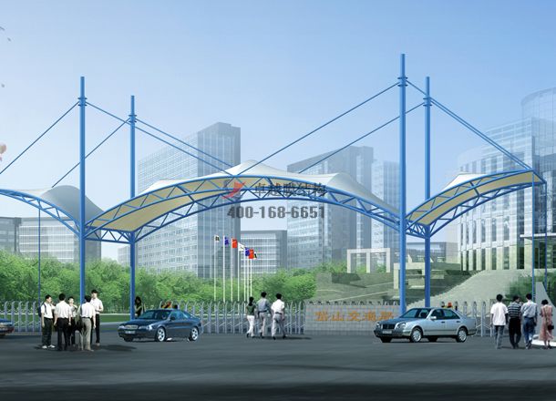 鄭州大型商業(yè)街ETFE膜結構屋頂 　　