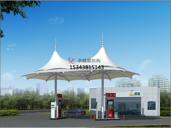 遵義膜結構加油站頂棚【生產廠家】遵義加氣站膜結構遮陽棚公司