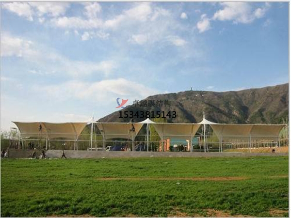 北海膜結構高爾夫發球臺遮陽棚