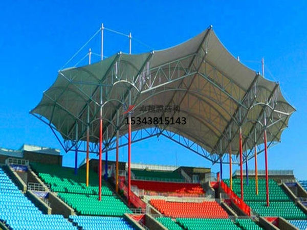 山丹<font color='red'>膜結構看臺</font>雨棚生產設計安裝