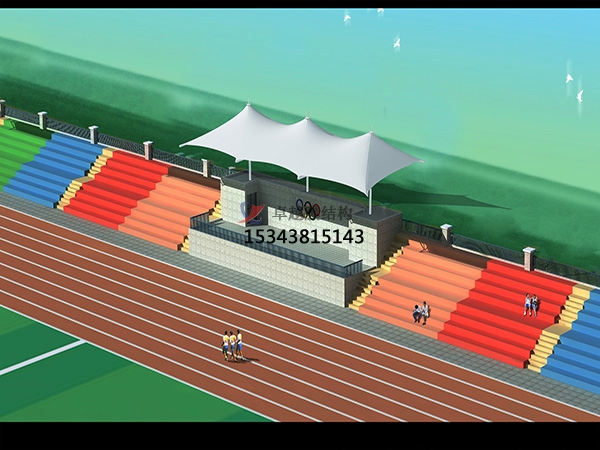 通山<font color='red'>膜結構看臺</font>雨棚生產設計安裝