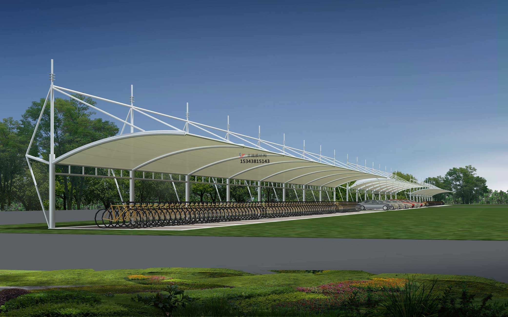 潛江張拉膜車棚專業生產廠家