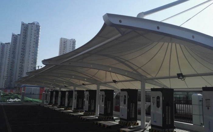 7字形膜結構車棚的質量怎么樣