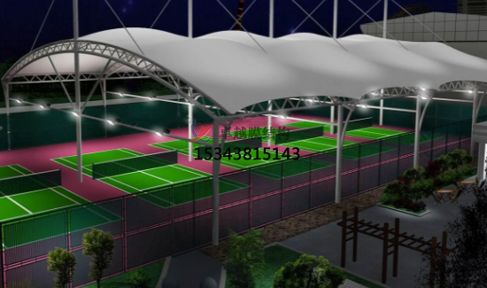  羽毛球館膜結構是什么做得？