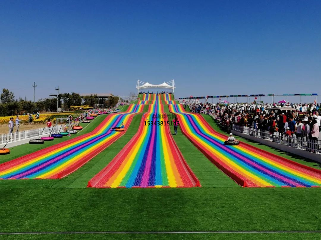 焦作彩虹滑道新款張拉膜頂定制生產