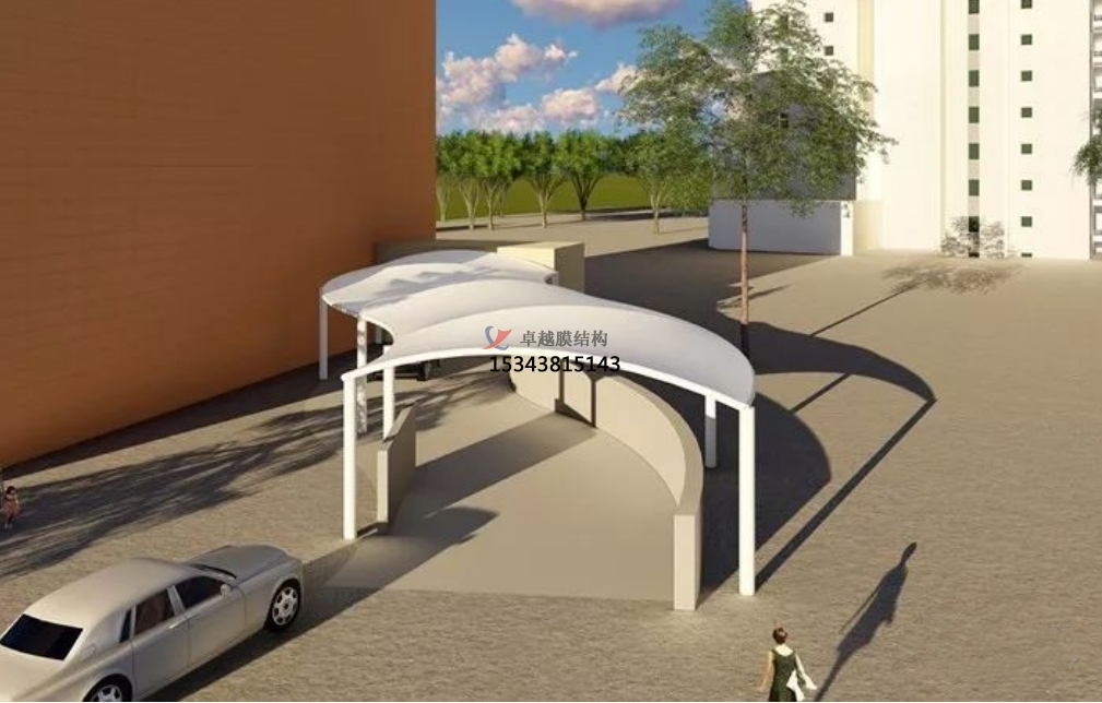 慶陽地下車庫出入口雨棚——慶陽<font color='red'>膜結構公司</font>【專業廠家】
