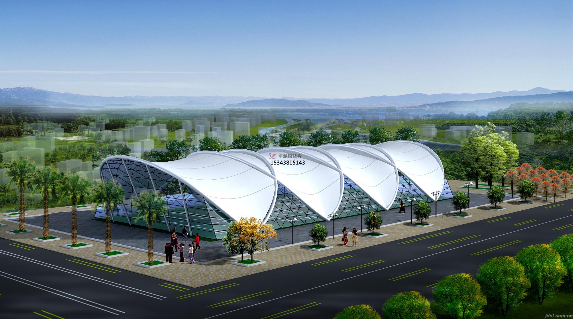 黔南<font color='red'>膜結構公司</font>【門球場雨棚工程施工】黔南膜結構廠家