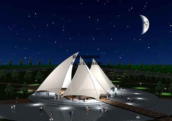 平頂山張拉膜籃球場遮陽棚生產廠家設計施工【平頂山學院張拉膜籃球場遮陽棚】等項目