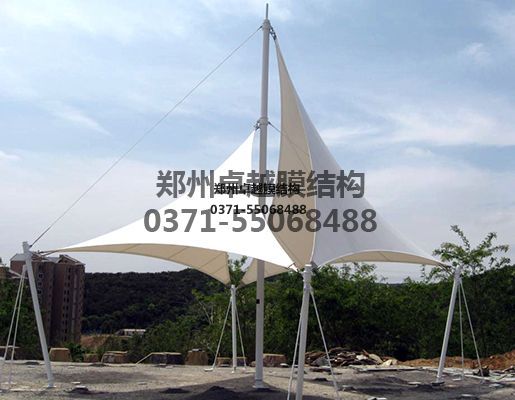 西安張拉膜遮陽棚生產廠家設計施工【西安外國語大學張拉膜遮陽棚】等項目