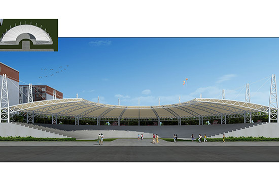 黃石張拉膜景觀/看臺遮陽棚專業廠家【質量保證】